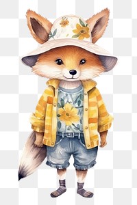 PNG Fashion men wear cute fox  