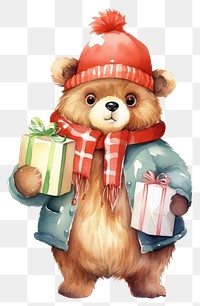 PNG Fashion wear cute bear toy. 