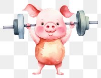 PNG Fitness pig mammal animal. AI generated Image by rawpixel.