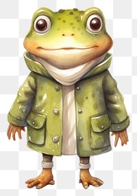 PNG Frog amphibian human coat. AI generated Image by rawpixel.