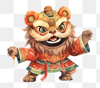 PNG Lion dance cartoon representation celebration. AI generated Image by rawpixel.