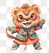 PNG Lion dance cartoon cute representation. AI generated Image by rawpixel.