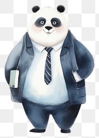 PNG Panda businessperson cartoon mammal bear. 