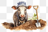 PNG Livestock clothing cartoon mammal. AI generated Image by rawpixel.