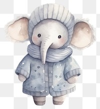 PNG Elephant shivering cartoon cute toy. AI generated Image by rawpixel.