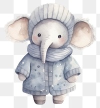 PNG Elephant shivering cartoon cute toy. 