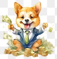 PNG Success dog animal money accessories. 