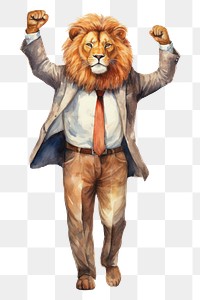 PNG Lion business suit mammal animal adult. 