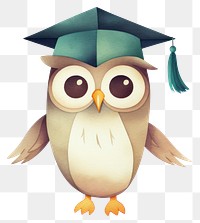 PNG Owl graduation animal cartoon. 