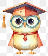 PNG Owl graduation education cartoon. 