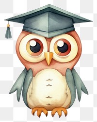 PNG Owl graduation cartoon animal. AI generated Image by rawpixel.