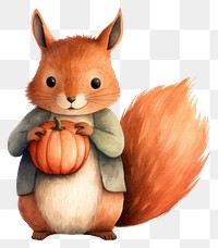 PNG Red squirrel animal pumpkin rodent. 