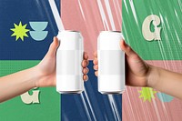 Soda can png transparent mockup