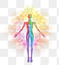 PNG Human aura adult white background spirituality. AI generated Image by rawpixel.