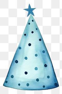 PNG Blue birthday hat white background celebration decoration. 