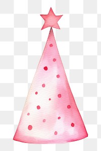 PNG Pink birthday hat white background illuminated celebration. 