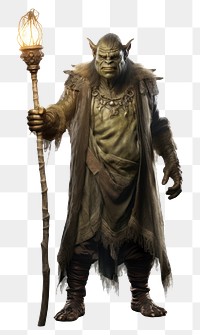 PNG Ogre mage sculpture costume statue. AI generated Image by rawpixel.