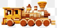 PNG Wooden train locomotive vehicle toy. 