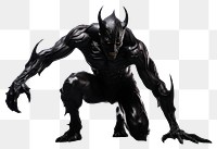 PNG Black demon devil adult white background bodybuilder. AI generated Image by rawpixel.