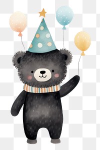 PNG Cute bear decoration balloon cartoon. 