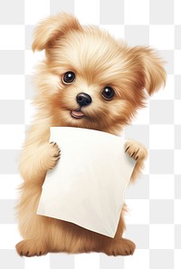 PNG Mammal animal puppy paper. AI generated Image by rawpixel.
