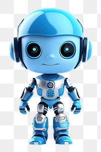 PNG Cute human blue robot white background futuristic technology. AI generated Image by rawpixel.