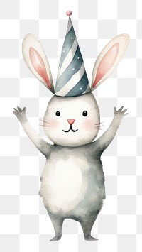 PNG Cute rabbit character cartoon animal hat. 