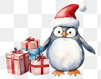 PNG Penguin christmas winter snow bird. 