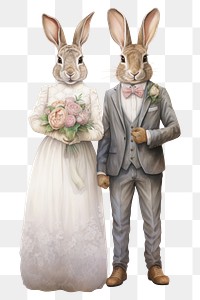 PNG Rabbits wedding animal mammal adult. 