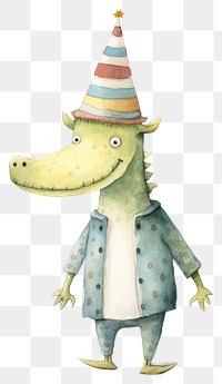 PNG Cute alligator cartoon animal hat. 