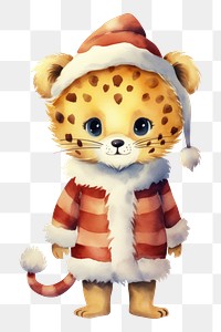 PNG Cute cheetah cartoon representation celebration. 