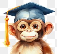 PNG Monkey student animal portrait mammal. AI generated Image by rawpixel.