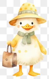 PNG Cute duck cartoon animal toy. 