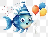 PNG Globefish wearing party costume balloon animal celebration. AI generated Image by rawpixel.