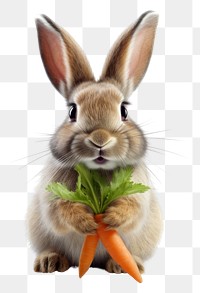 PNG Rabbit carrot vegetable rodent. AI generated Image by rawpixel.