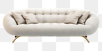 PNG  A luxurysofa bean furniture cushion white. AI generated Image by rawpixel.