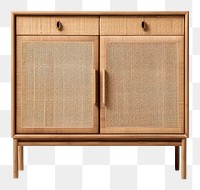 PNG  Geometric rattan cabinet sideboard furniture cupboard. AI generated Image by rawpixel.