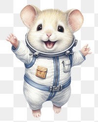 PNG Astronaut hamster mammal animal. AI generated Image by rawpixel.