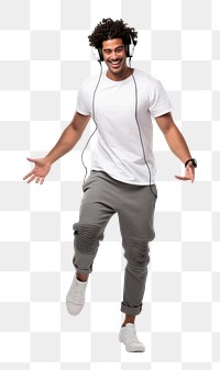 PNG Male DJ headphones smiling adult. AI generated Image by rawpixel.
