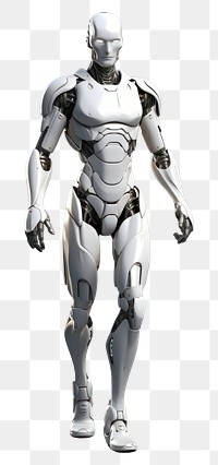 PNG Human like white robot adult white background futuristic