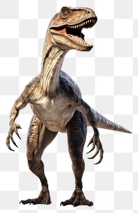 PNG Velociraptor dinosaur reptile animal. AI generated Image by rawpixel.