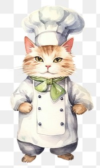 PNG Uniform mammal chef cat. AI generated Image by rawpixel.