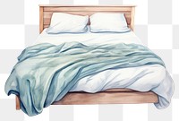 PNG Bed furniture blanket bedroom. AI generated Image by rawpixel.