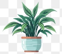 PNG Houseplant cartoon leaf flowerpot. AI generated Image by rawpixel.
