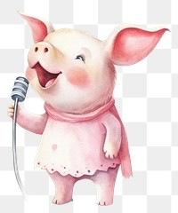 PNG Animal mammal cute pig. AI generated Image by rawpixel.