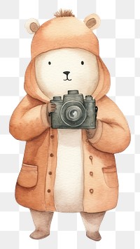 PNG Capybara photographer cartoon camera. 