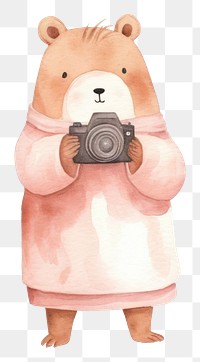 PNG Capybara photographer cartoon camera. 