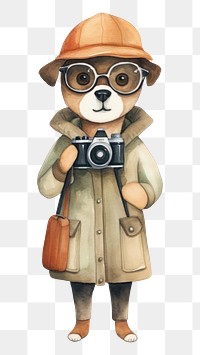 PNG Dog photographer cartoon camera. 