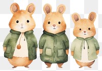 PNG Hamster family cartoon animal cute. 