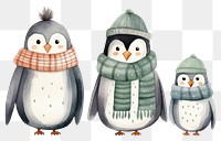 PNG Penguin family cartoon winter animal